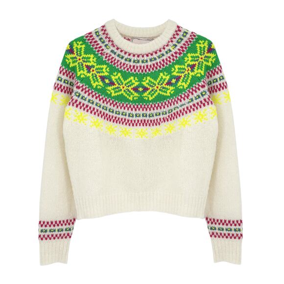 LINGUA FRANCA Nora Snowflake Crewneck S - Picture 1 of 10